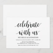 Vier met ons Trouw Elopement Uitnodigingen (Voorkant / Achterkant)