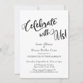 Vier met Ons Trouwreceptie Gouden Confetti Kaart (Voorkant)