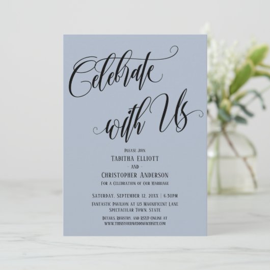 Vier met Ons Uitgebreid Script Stof Blauw Kaart (Staand voorkant)