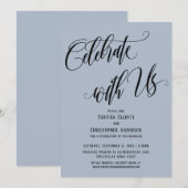 Vier met Ons Uitgebreid Script Stof Blauw Kaart (Voorkant / Achterkant)