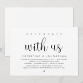 Vier met ons, uitnodiging voor huwelijksfeest (Voorkant / Achterkant)