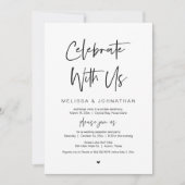 Vier met ons, Zwart, Trouw Elopement Kaart (Voorkant)