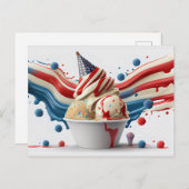 Vier met rood wit blauw briefkaart (Voorkant / Achterkant)