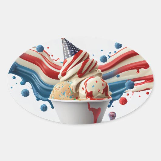 Vier met rood wit blauw ovale sticker (Voorkant)