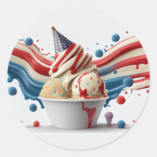 Vier met rood wit blauw ronde sticker (Voorkant)