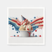 Vier met rood wit blauw servet (Voorkant)