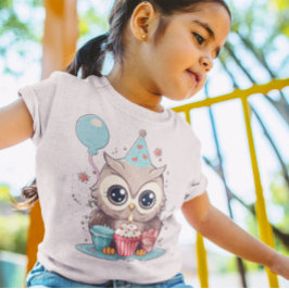 Vier met schattigheid Uil-tastic Verjaardag T-shirt
