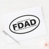 VIER Meubelen & decoratieve kunsten District "FDAD Ovale Sticker (Envelop)