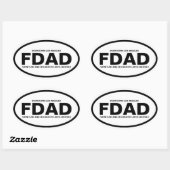 VIER Meubelen & decoratieve kunsten District "FDAD Ovale Sticker (Vel)