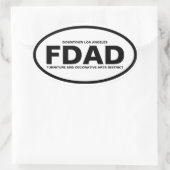 VIER Meubelen & decoratieve kunsten District "FDAD Ovale Sticker (Tas)