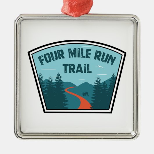 Vier Mile run Trail Metalen Ornament (Voorkant)