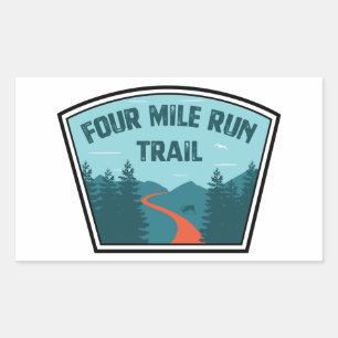 Vier Mile run Trail Rechthoekige Sticker