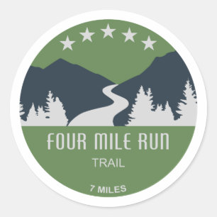 Vier Mile run Trail Ronde Sticker