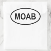 VIER Moab, Utah Ovale Sticker (Tas)