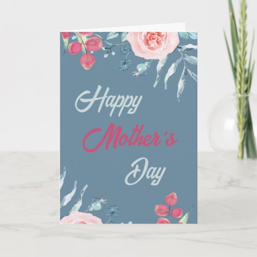 Vier Moederdag 2025 met bloemen Kaart (Voorkant)