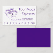 Vier Mokken Klantenkaartje (Voorkant / Achterkant)