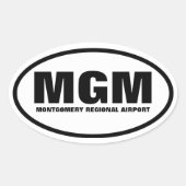 VIER Montgomery "MGM" Ovale Sticker (Voorkant)