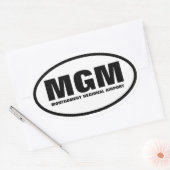 VIER Montgomery "MGM" Ovale Sticker (Envelop)