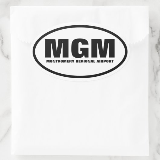 VIER Montgomery "MGM" Ovale Sticker (Tas)