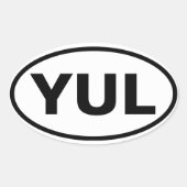 VIER Montreal "YUL" Ovale Sticker (Voorkant)