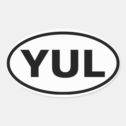 VIER Montreal "YUL" Ovale Sticker (Voorkant)