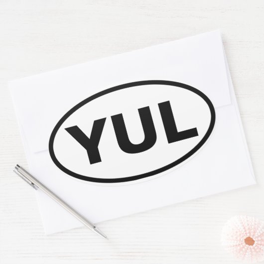 VIER Montreal "YUL" Ovale Sticker (Envelop)
