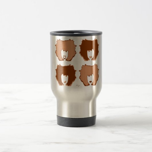 VIER MOODS IN TAN EN BROWN REISBEKER (Center)