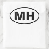 VIER Mott Haven "MH" Ovale Sticker (Tas)