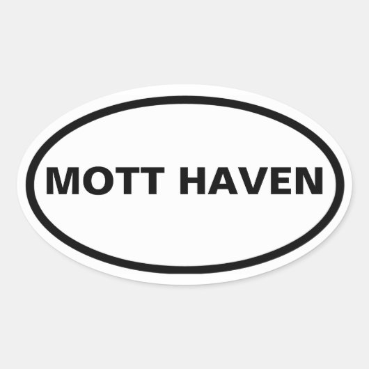 VIER Mott Haven Ovale Sticker (Voorkant)