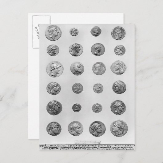 Vier munten briefkaart (Voorkant / Achterkant)