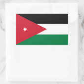 VIER Nationale vlag van Jordanië Rechthoekige Sticker (Tas)