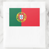 VIER Nationale vlag van Portugal Rechthoekige Sticker (Tas)