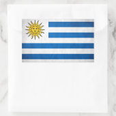 VIER Nationale vlag VAN Uruguay Rechthoekige Sticker (Tas)