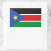 VIER Nationale vlag van Zuid-Sudan Rechthoekige Sticker (Tas)