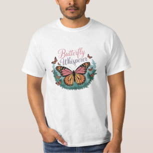 Vier Natuur met prachtige vlinderachtige Design T-shirt