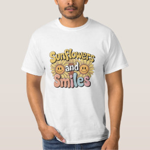 Vier Natuur met unieke zonnebloemkunst T-shirt