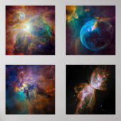 Vier Nebula foto's Muurkunst Sets (Voorkant)