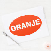 VIER Nederland "Oranje" Ovale Sticker (Envelop)