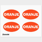 VIER Nederland "Oranje" Ovale Sticker (Vel)