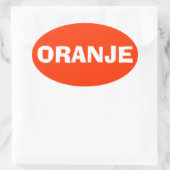 VIER Nederland "Oranje" Ovale Sticker (Tas)