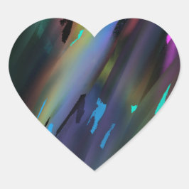 Vier Neurodivergence Rainbow Flat Hart Sticker