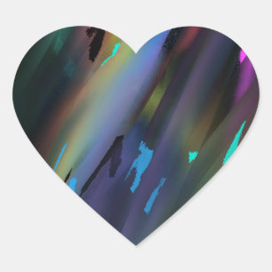 Vier Neurodivergence Rainbow Flat Hart Sticker