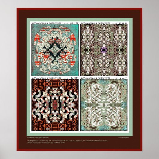 Vier nieuwe Wereld avonturen Poster (Voorkant)