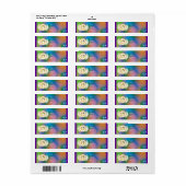 Vier Nieuwjaar Mail Adres Label-Aanpassen Etiket (Full Sheet)