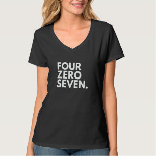 Vier Nul Zeven Gebiedscode 407 Orlando FL Florida T-shirt