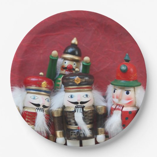 Vier nutcrackers groep papieren bordje (Voorkant)