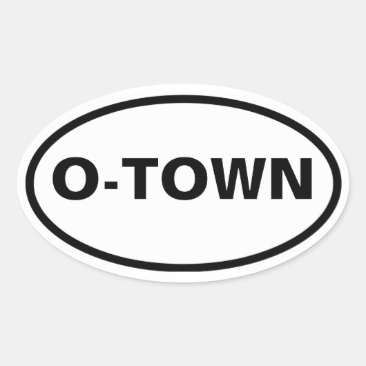 VIER Oakland "O-town" Ovale Sticker (Voorkant)