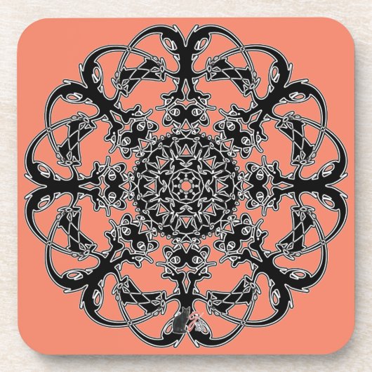 Vier Octa Glyph Dusk Onderzetter (Voorkant)