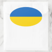 VIER Oekraïnse nationale vlag Ovale Sticker (Tas)