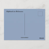 Vier olifanten in het Briefkaart van Botswana (Achterkant)